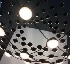 Suspension, Mesh, D86C551, noir, LED, 2700k, 1500lm, Ø55cm, H55cm, 1m - Luceplan