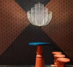 Suspension, Meshmatics Small, gris, 2700K, 665lm, Ø58cm, H58cm - Moooi