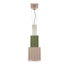 Suspension, Metra C2831, greige, vert, blanc, L22cm, H66cm - Ferroluce