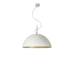 Suspension, Mezza Luna 1, blanc (intérieur or), Ø70cm, H33cm - In-es.artdesign