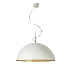Suspension, Mezza Luna 2, blanc (intérieur or), Ø120cm, H60,5cm - In-es.artdesign