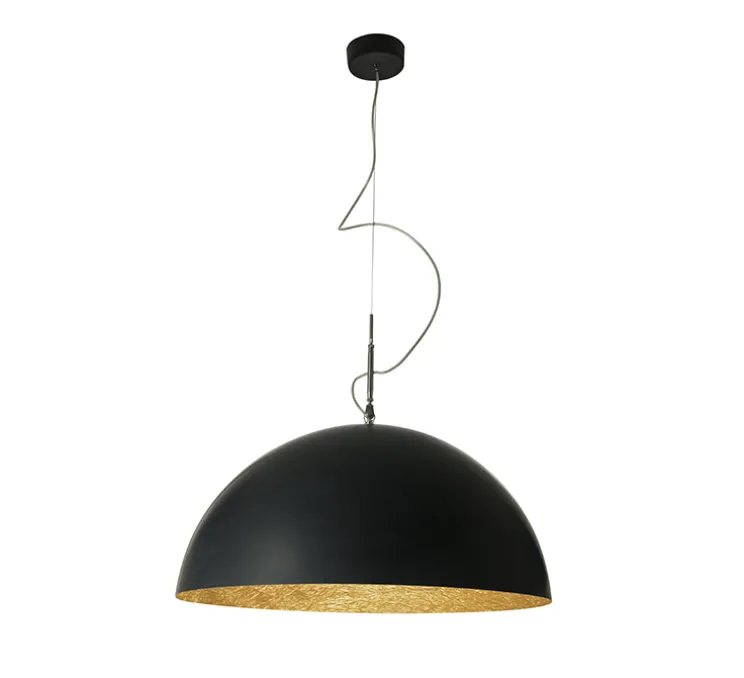 Suspension, Mezza Luna 2, noir (intérieur or), Ø120cm, H60,5cm - In-es.artdesign