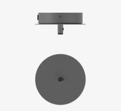 Suspension, Miira 1 large, noir, globe opalin, Ø20cm, H35,3cm - Nuura