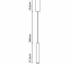 Suspension, Milana, blanc, LED, dim, 2700K, 372 lm, Ø2,8cm, H21,2cm - Marset