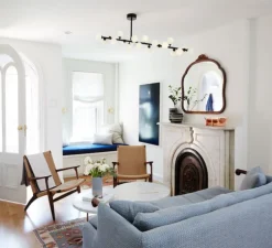 Suspension, MIMOSA, noir et blanc opalin, L126cm, H60cm - ATELIER ARETI