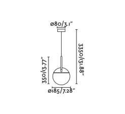 Suspension, Mine, blanc, Ø18,5cm, H18,5cm - Faro