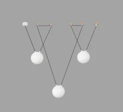 Suspension, Mine Space 3L, blanc, LED, Ø18,5cm, H18,5cm - Faro