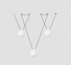 Suspension, Mine Space 3L, blanc, LED, Ø18,5cm, H18,5cm - Faro