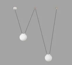Suspension, Mine Space 2L, blanc, LED, Ø18,5cm, H18,5cm - Faro
