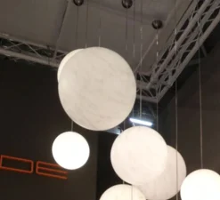 Suspension, Mineral, blanc, gris, Ø30cm - Slide