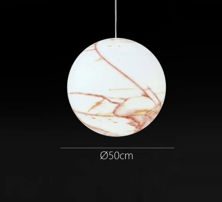 Suspension, Mineral, blanc, rouge, Ø50cm - Slide