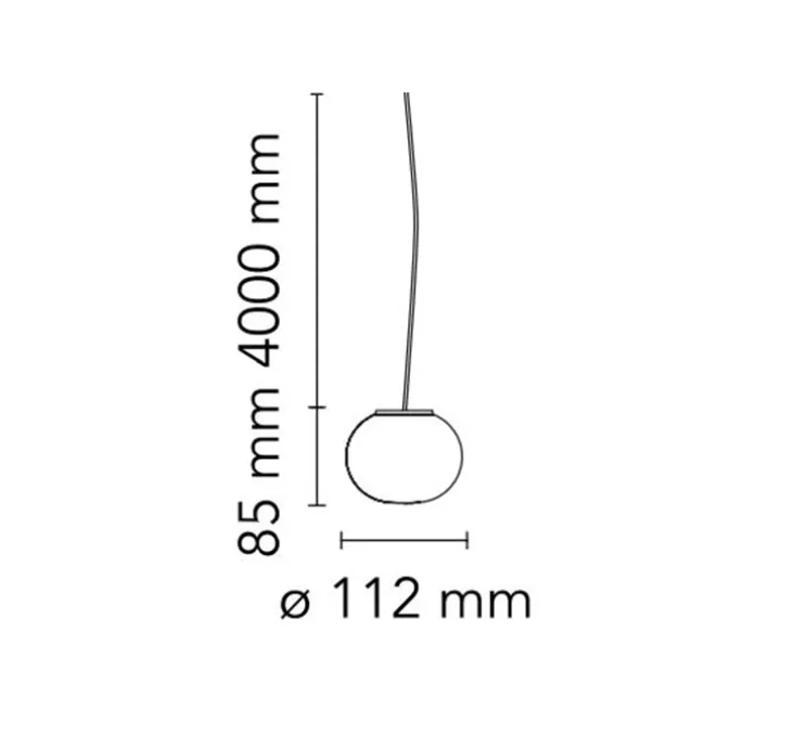 Suspension, Mini Glo-Ball S, blanc, Ø11,2cm, H8,5cm - Flos
