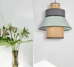 Suspension, Mini Singapour GM, anthracite, amande, Ø30cm, H32cm - Market Set