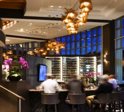 Suspension, Minimikado S, bois de cerisier naturel, LED, H50cm, L70cm - LZF