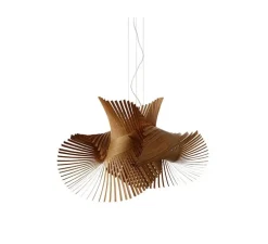 Suspension, Minimikado S, bois de cerisier naturel, LED, H50cm, L70cm - LZF