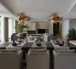 Suspension, Minimikado S, hêtre naturel, LED, H50cm, L70cm - LZF