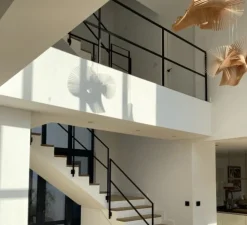 Suspension, Minimikado S, hêtre naturel, LED, H50cm, L70cm - LZF