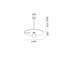 Suspension, Mirro suspended 2.0, chrome, Ø45cm, H20cm - Wever&Ducré