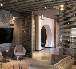 Suspension, Mirro suspended 1.0, noir mat, chrome, Ø30cm, H8,8cm - Wever&Ducré