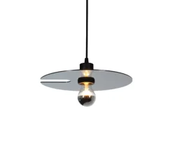 Suspension, Mirro suspended 1.0, noir mat, chrome, Ø30cm, H8,8cm - Wever&Ducré