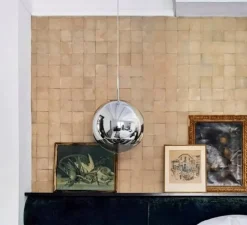 Suspension, Mirror Ball 40, argent, LED, dim, 3000K, 800 lm, Ø40cm, H40cm - Tom Dixon