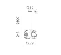 Suspension, Mirta, blanc & noir, Ø38cm, H24cm - ACB
