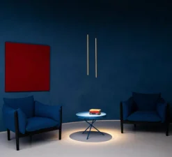 Suspension, Miss 1, endless, laiton brossé, 2700K, 290lm, H75cm, L2,5cm - Davide Groppi