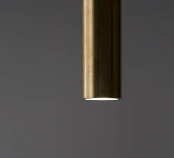 Suspension, Miss 1, laiton brossé, LED, 2700K, 290 lm, Ø2,5cm, H75cm - Davide Groppi