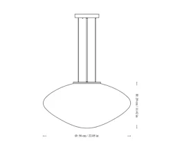 Suspension, Mist AP20, blanc, Ø56cm, H29cm - Andtradition