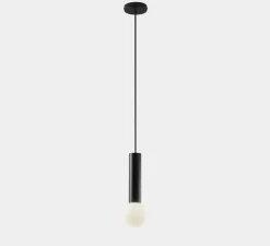 Suspension, Mist, noir, IP44, Ø10cm, H30cm - LEDs C4
