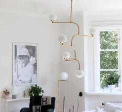 Suspension, Mobil 100, laiton, Ø70cm, H100cm - PHOLC