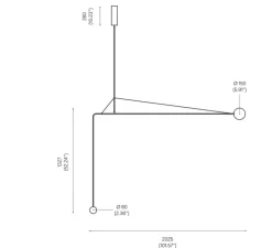 Suspension, Mobile Chandelier 4, noir, LED, dim, 2700K, 800 lm, L202,5cm, H132,7cm - Anastassiades Studio