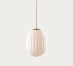 Suspension, Modeco Plus, blanc avec cable crema, Ø20cm, H26cm - Nordic Tales