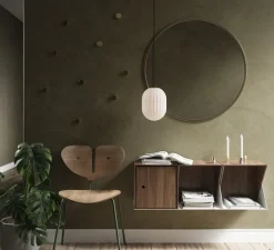 Suspension, Modeco Plus, blanc avec cable noir, Ø20cm, H29cm - Nordic Tales