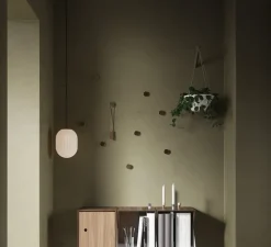 Suspension, Modeco Plus, blanc avec cable noir, Ø20cm, H29cm - Nordic Tales