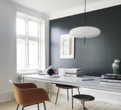 Suspension, Model 2065, blanc et câble noir, Ø53,8cm, H54,6cm - Astep