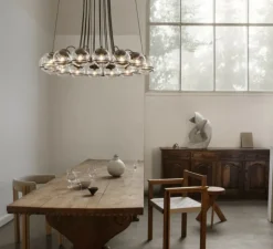 Suspension, Model 2109/16/14, transparent, noir, Ø95cm, H160cm - Astep