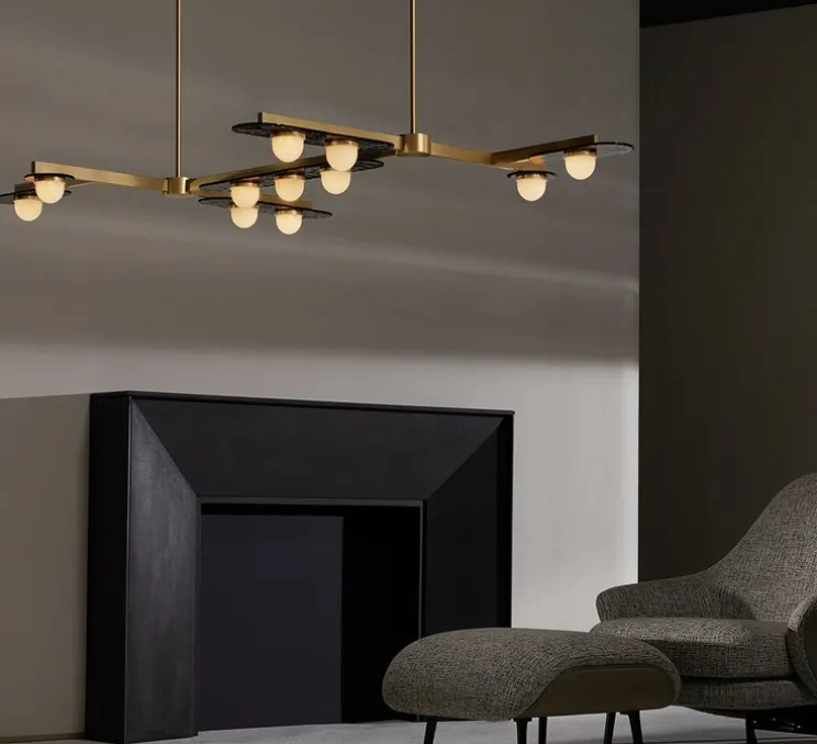 Suspension, Modulo Grid 11, laiton, LED, 2700K, L166,5cm, H10cm - CTO lighting