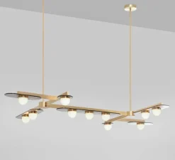 Suspension, Modulo Grid 11, laiton, LED, 2700K, L166,5cm, H10cm - CTO lighting