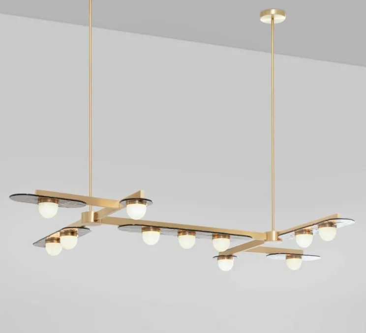 Suspension, Modulo Grid 11, laiton, LED, 2700K, L166,5cm, H10cm - CTO lighting