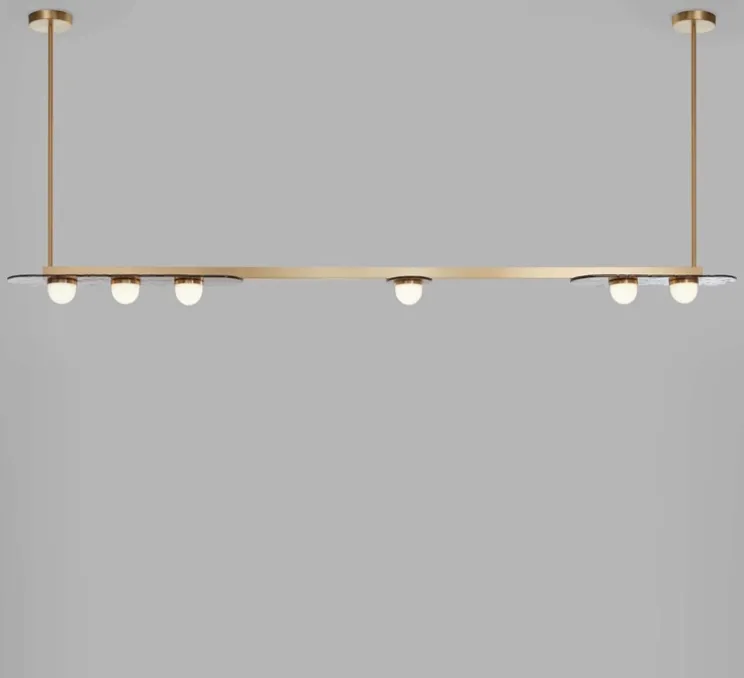 Suspension, Modulo Horizontal, laiton, LED, 2700K, L188cm, H10cm - CTO lighting