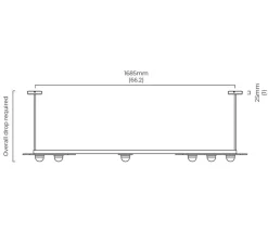 Suspension, Modulo Horizontal, laiton, LED, 2700K, L188cm, H10cm - CTO lighting