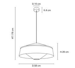 Suspension, Mokuzaï D58, noir, Ø58cm, H26cm - Market Set