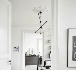 Suspension, Molecular, noir, laiton, H78cm, Ø68cm - House Doctor