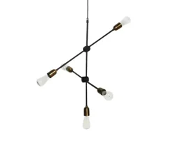 Suspension, Molecular, noir, laiton, H78cm, Ø68cm - House Doctor