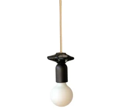 Suspension, Mona I, brun, avec 1 fleur brune, Ø10cm, H14cm - Carré Coco