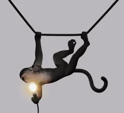 Suspension, Monkey Swing, noir, singe, IP44, L59cm, H44cm - Seletti