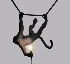 Suspension, Monkey Swing, noir, singe, IP44, L59cm, H44cm - Seletti