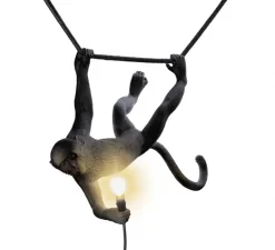 Suspension, Monkey Swing, noir, singe, IP44, L59cm, H44cm - Seletti