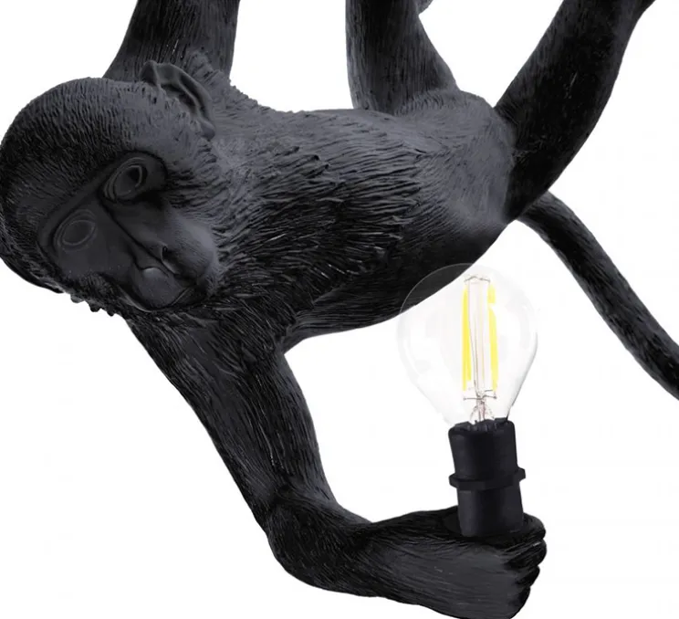 Suspension, Monkey Swing, noir, singe, IP44, L59cm, H44cm - Seletti